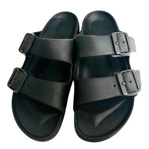 Birkenstock Arizona Black Two-Strap Adjustable Slides Sz 39 (Women’s 8)